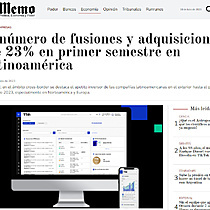 El nmero de fusiones y adquisiciones cae 23% en primer semestre en Latinoamrica